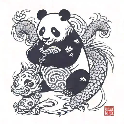Panda And Dragon