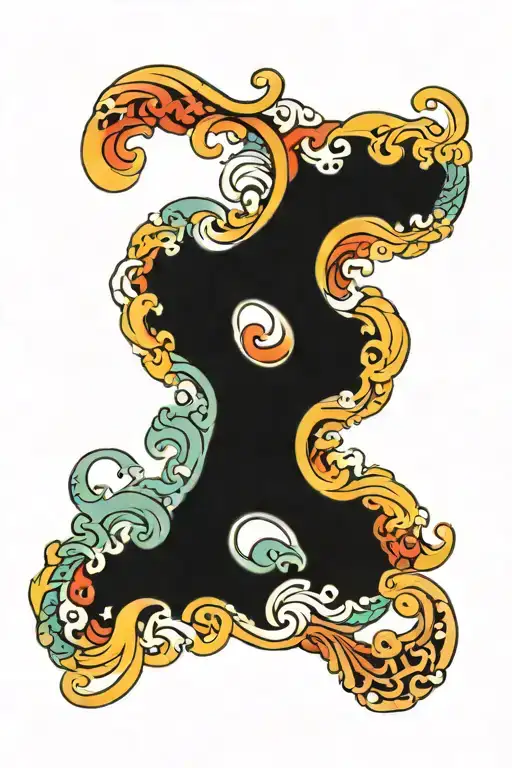 Cosmic And Ocean Waves Ankle Band