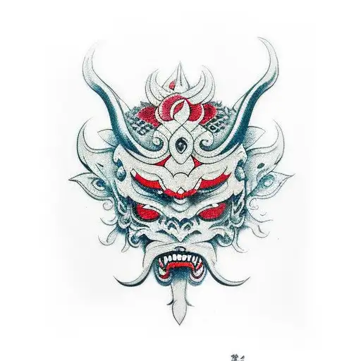 Full Dagger And Oni Mask