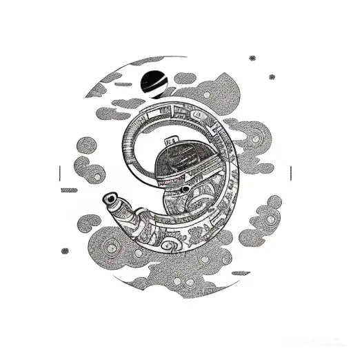 Man Floating In Another Planet