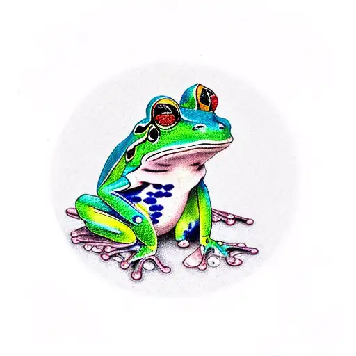 Frog Sitting At A Well