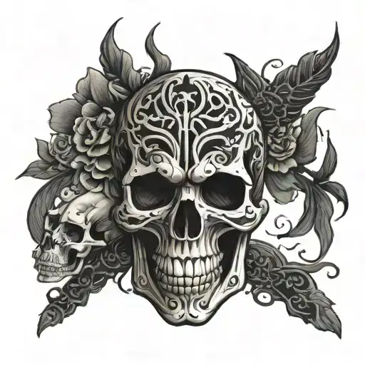 Skull Hand Tattoo Design