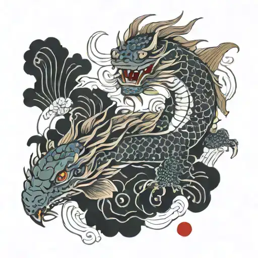 Dragon And Koi