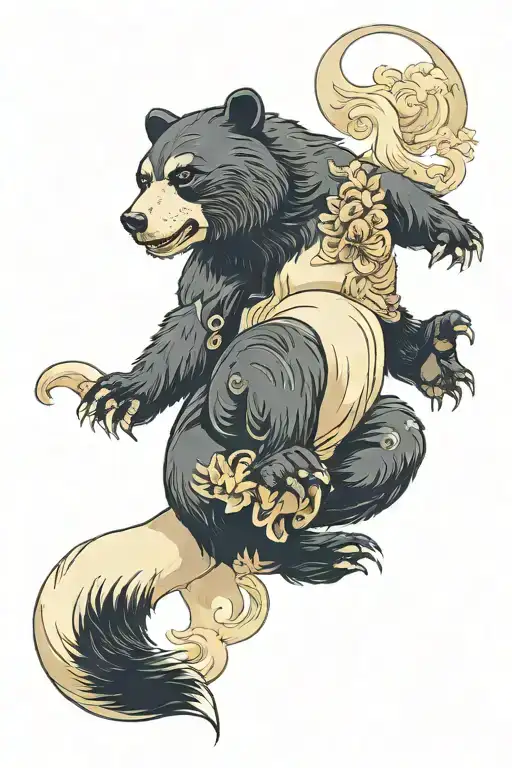 Japanese Moon Fox Bear