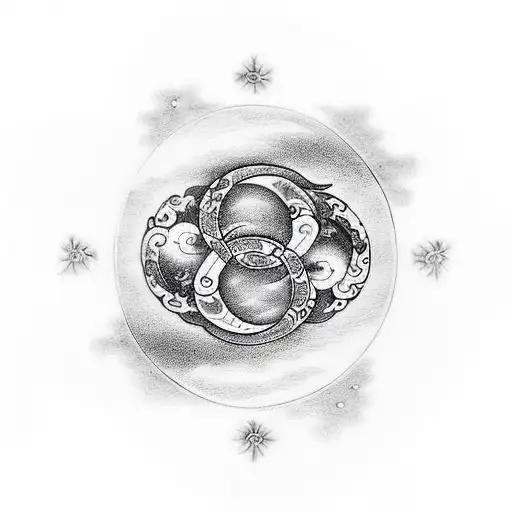 November 9 Constellation With Yin And Yang And Dragon But Elegant