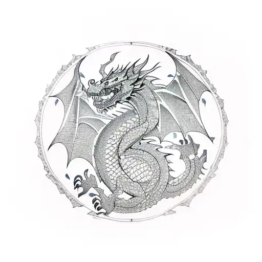 A Dragon Whose Fire Mouth Is The Map Of Iran