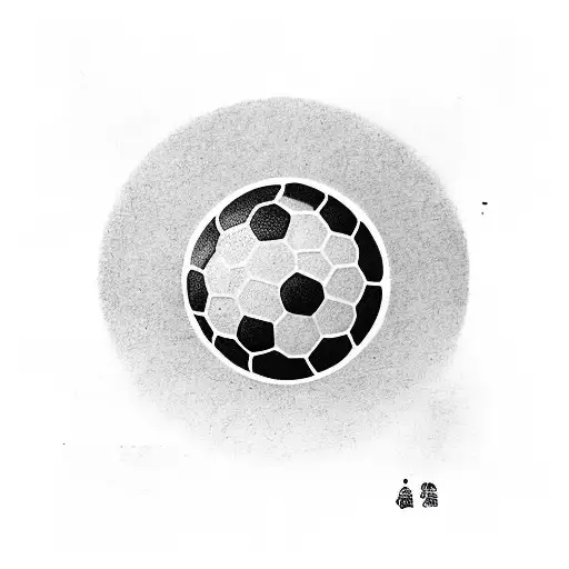 Silhouette Of Little Kid Sitting With Soccer Ball