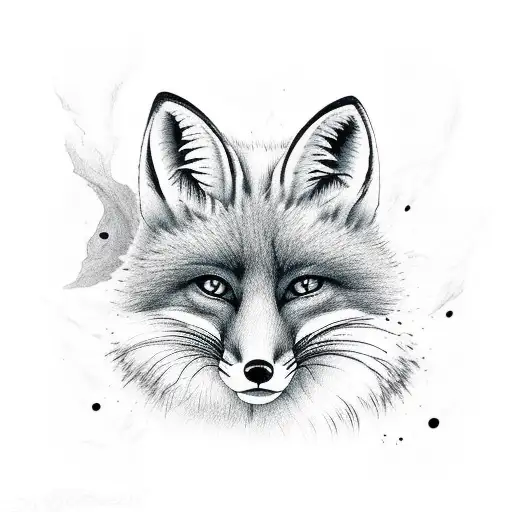 Fox With Katana And Clouds