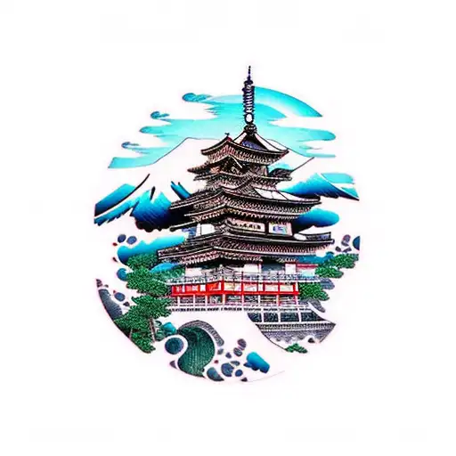 Vertical Waterfall Landscape