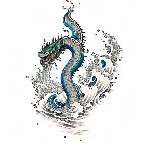Tsunami With Water Dragon