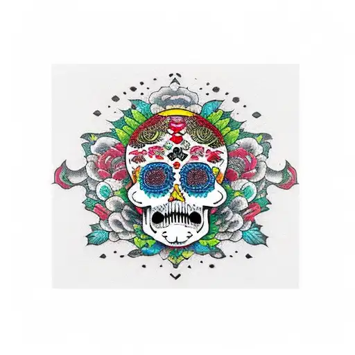 Mexican Calavera Yin Yan 3 Kids