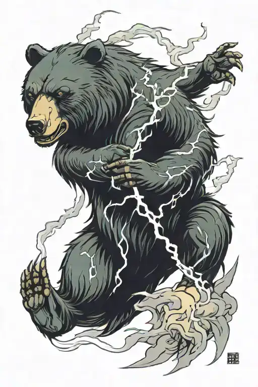 Bear Lightning Bolt