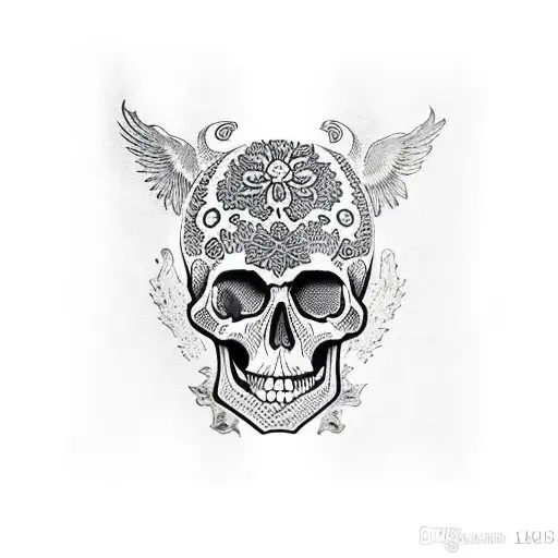 Sleeve With Skulls And A Card