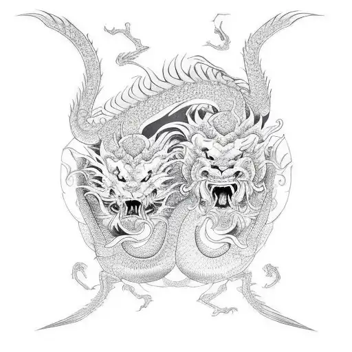 Dragon With A Lion