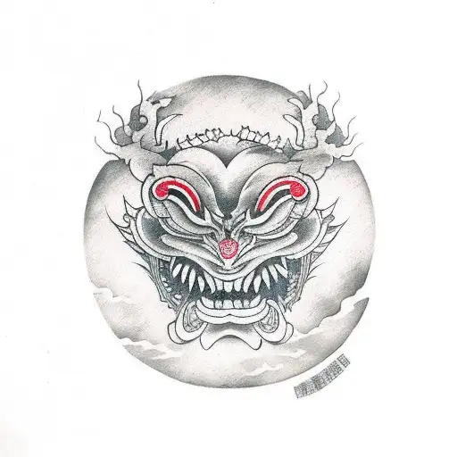 Blood Moon With Eyes And Blood