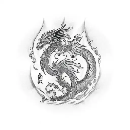 Dragon Around A Crown
