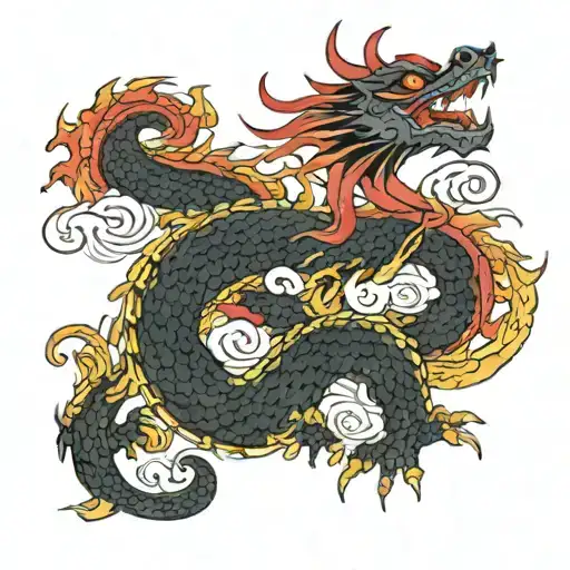 Dragon Red Black Yellow
