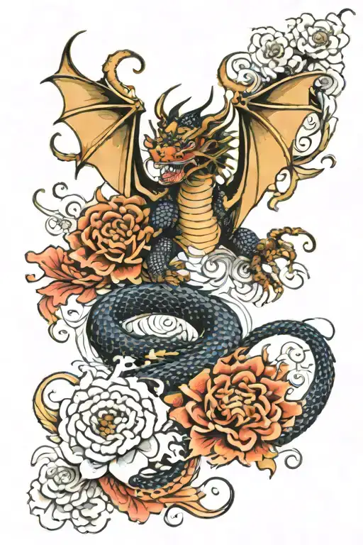 Dragon And Hell Flower