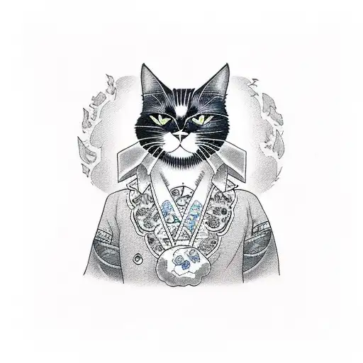 Black Cat With Blue Collar