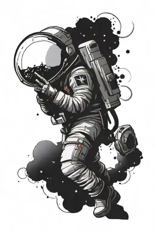 Astronaut With Planets Coming