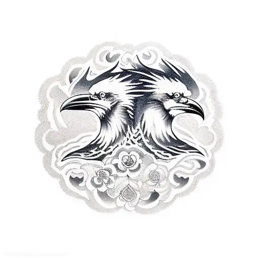 Flock Of Ravens Circling A Semicolon