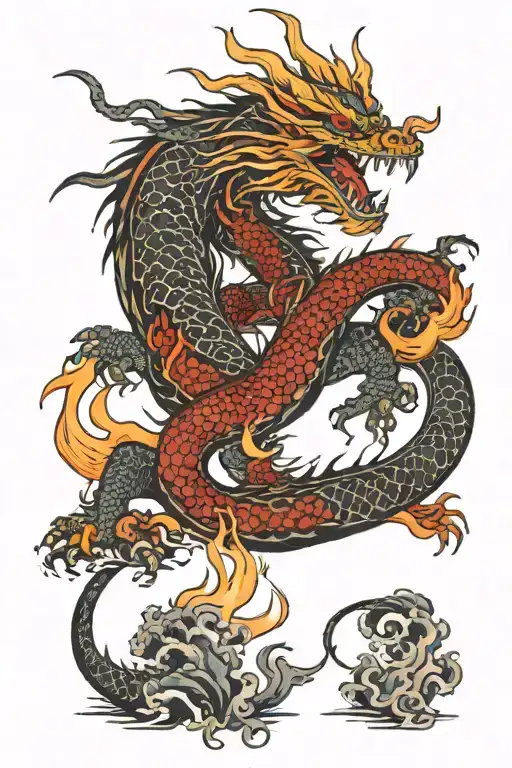 Yakuza Dragon Breathing Fire No Flowers