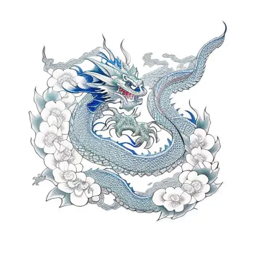 Dragon Made Out Of Blossom