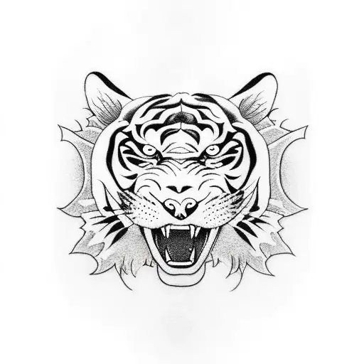 Dragon Fighting With Tiger