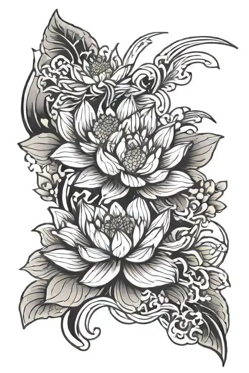 Japanese Samurai Lotus Flower