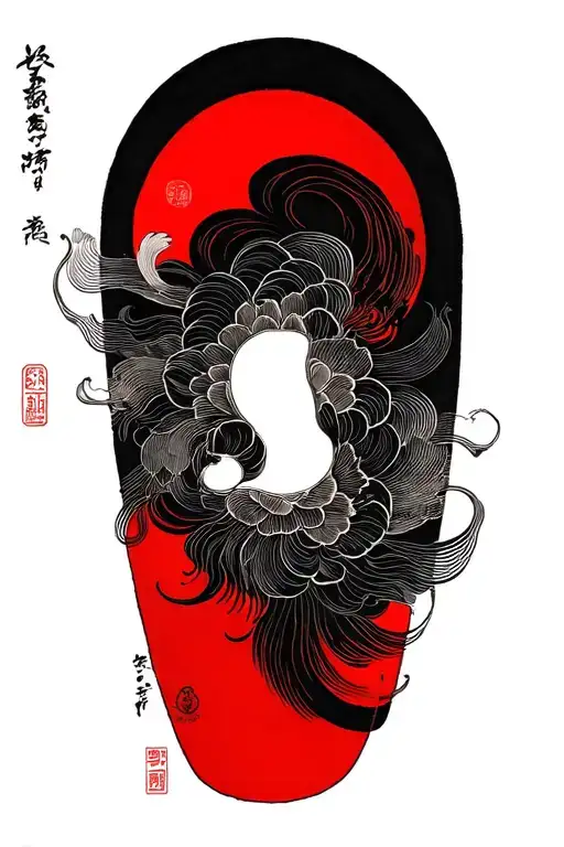 Zen Brush Stroke With Present Moment Has A Powerful Sense