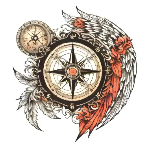 Compass With Wings