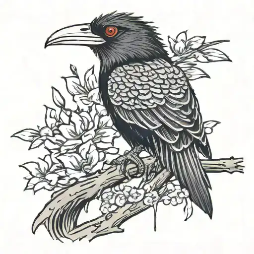 Greater Coucal Bird Rising From Ashes