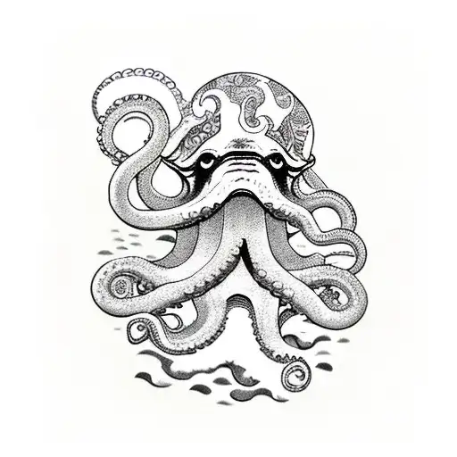 An Arm Sleave With Giant Octopus In The Great Kanagawa Wave