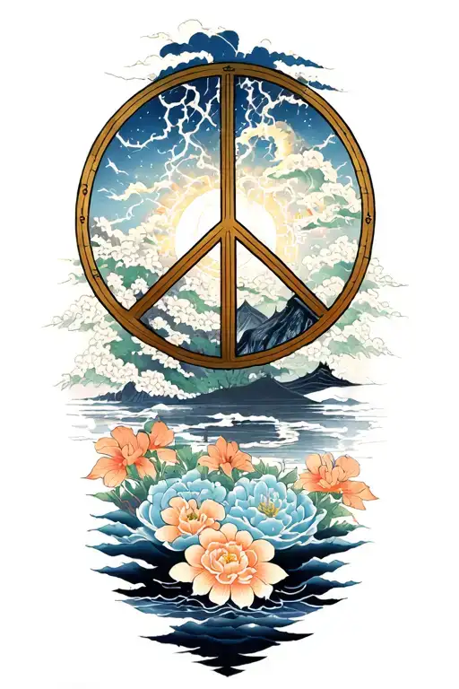 Peace And Lightining Storm And Time And Nature