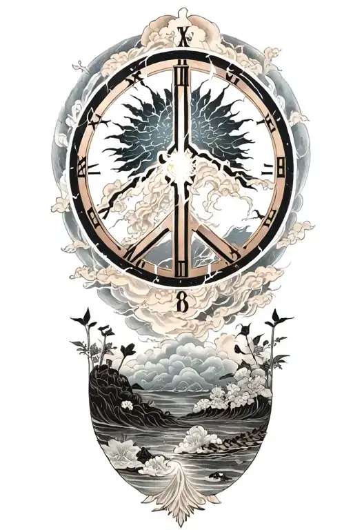 Peace And Lightining Storm And Time And Nature