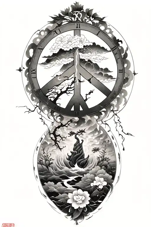 Peace And Lightining Storm And Time And Nature