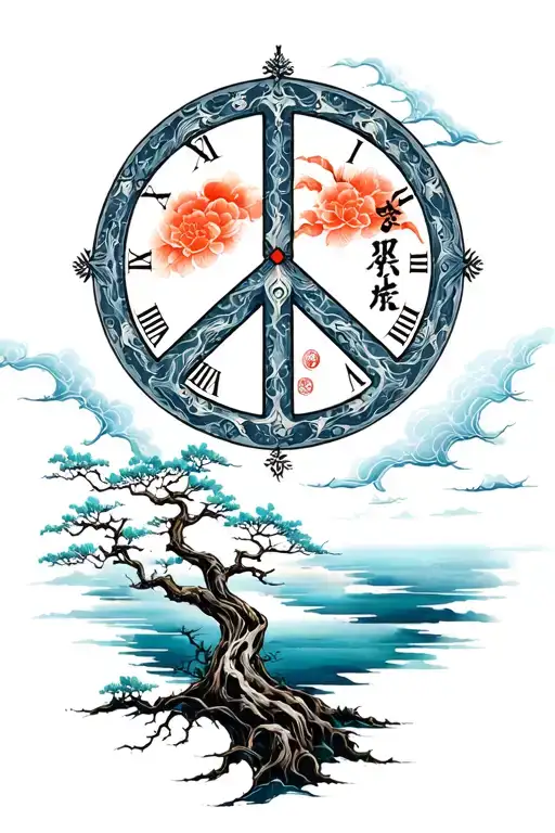 Peace And Lightining Storm And Time And Nature Tree