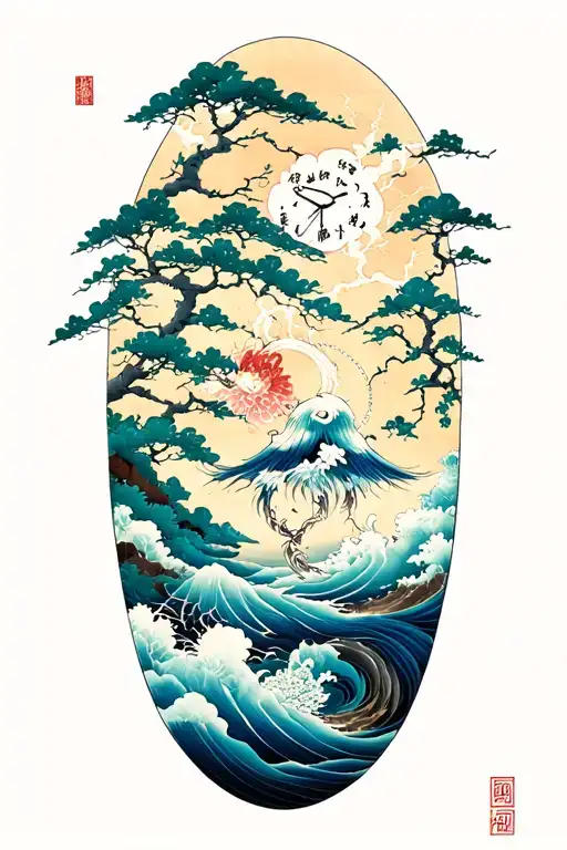 Peace And Lightining Storm And Time And Nature Japanese