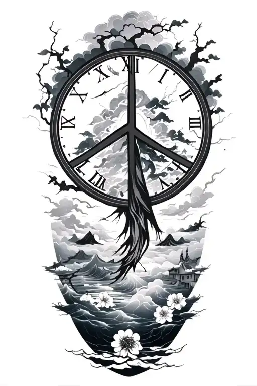 Peace And Lightining Storm And Time And Nature Japanese