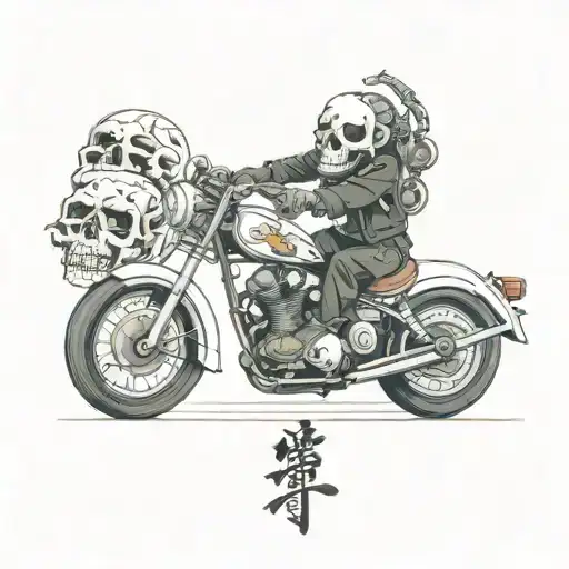 Motorbike And Skull
