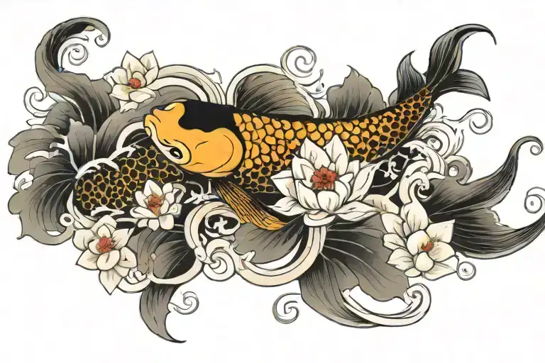 Koi Lotus Sakura Waves