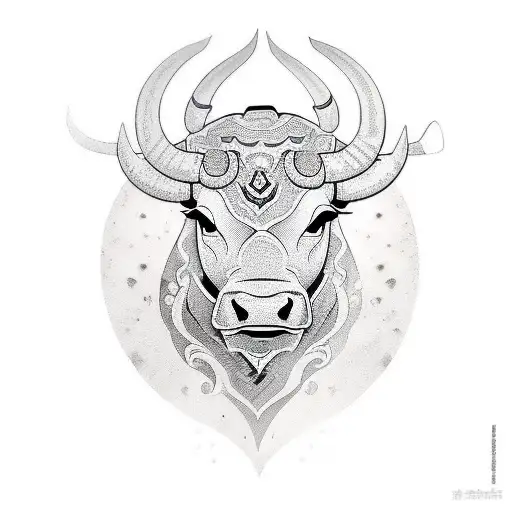 Bull Face Minimalistic Tribal