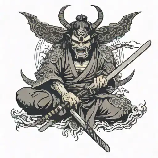 Demon Samurai With Sword