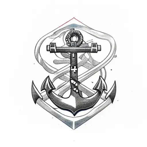 Anchor And Croatian Flag