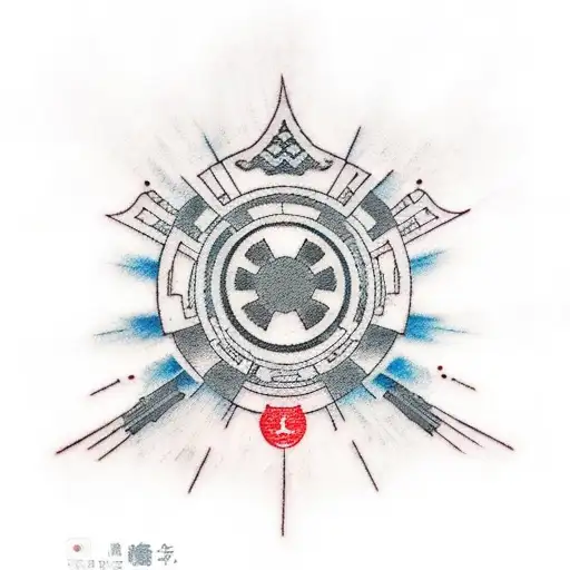 Star Wars Tattoo Incorporating The Jedi Order Symbol