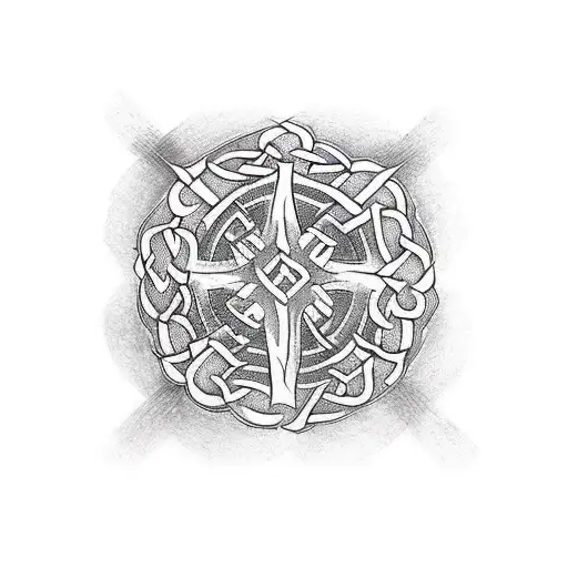 Vine With Celtic Cross