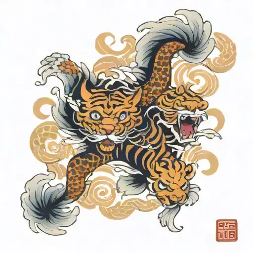 Lion Tiger And Dragon Koi