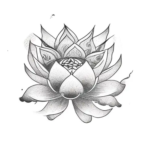 Fenix And Lotus Flower