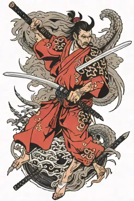 The Samurai Who Committed Harakiri But The Sword Is Made Of Tree