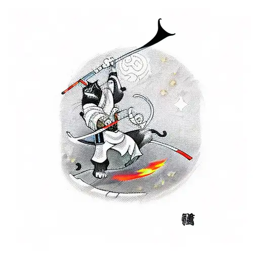 Cat Swordsman Vs Monkey Karateka In Space